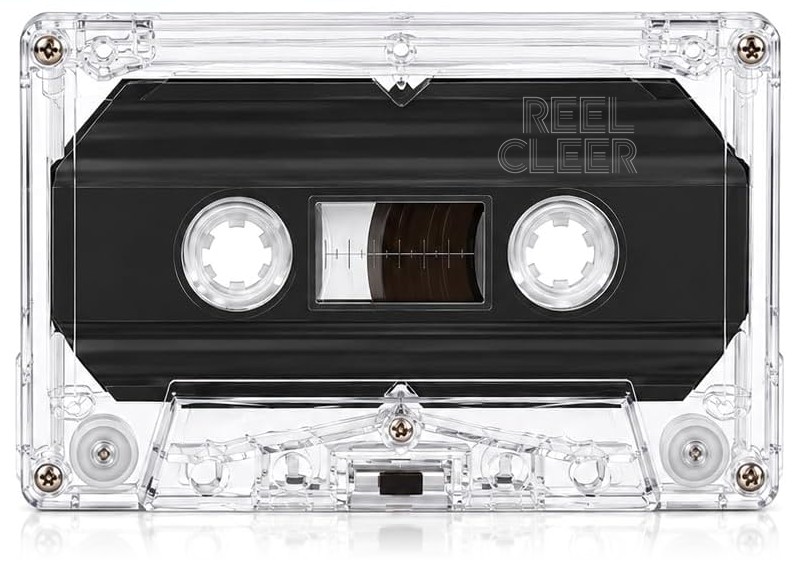 Reel Cleer Studio 84 blank cassette: clear shell with a black label and the Reel Cleer mark